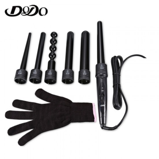 DODO 6 in 1 Curling Iron Ceramic Hair Curler Roller Styling Tool