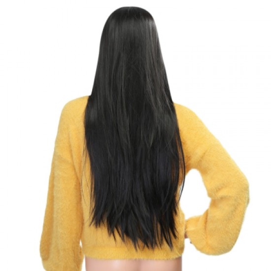 Ultra Long Middle Part Straight Synthetic Wig