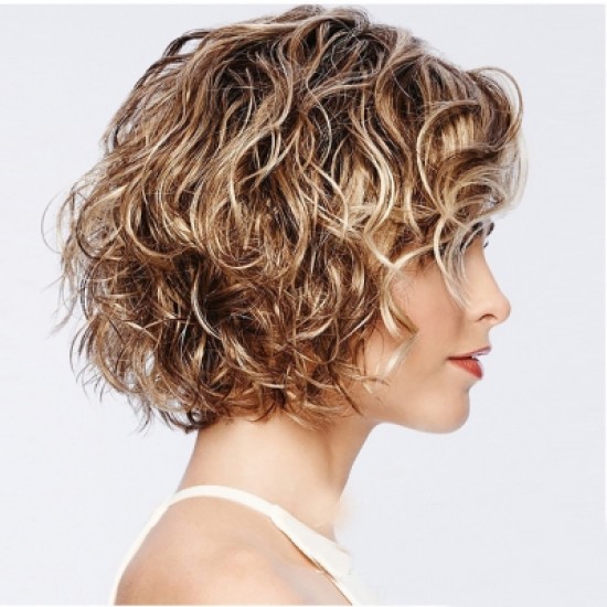 Stylish Vitality Lady Fluffy Short Curly Hair High Temperature Wig