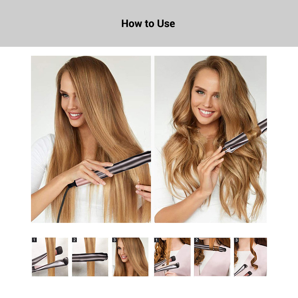 Gustala 2-in-1 Unique Twisted Plates for Easy Curing and Straightening