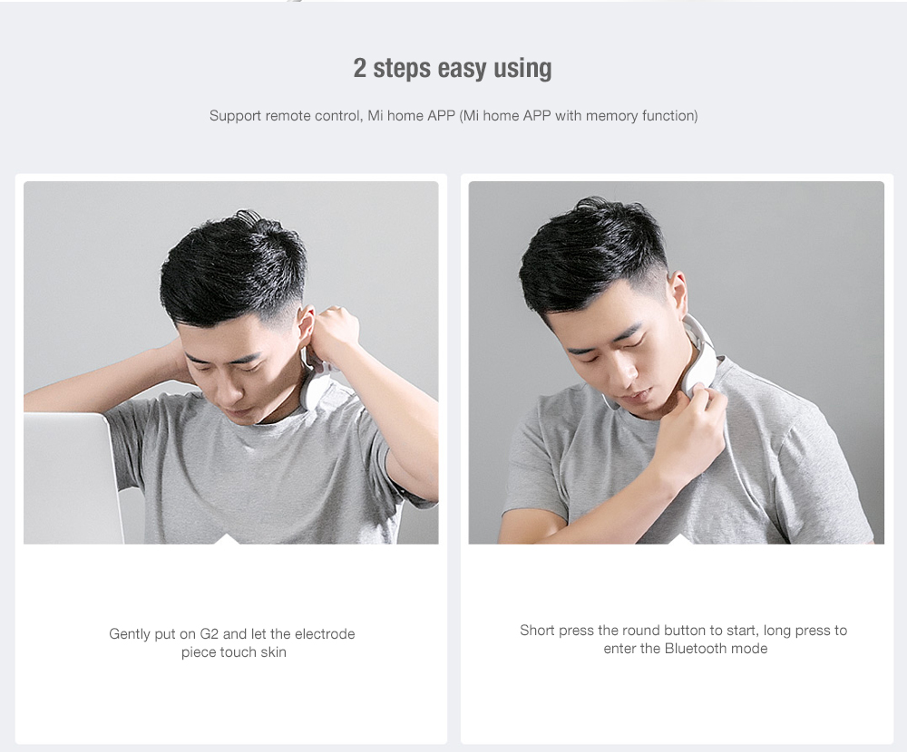 G2 Neck Massager from Xiaomi youpin - Platinum