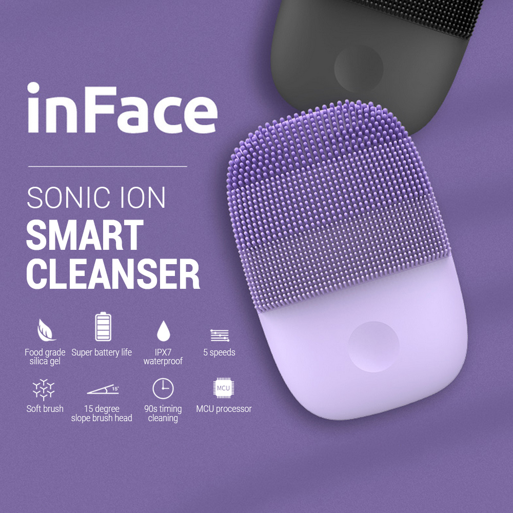 inFace MS2001 Sonic Ion Smart Cleanser Food Grade Silicone