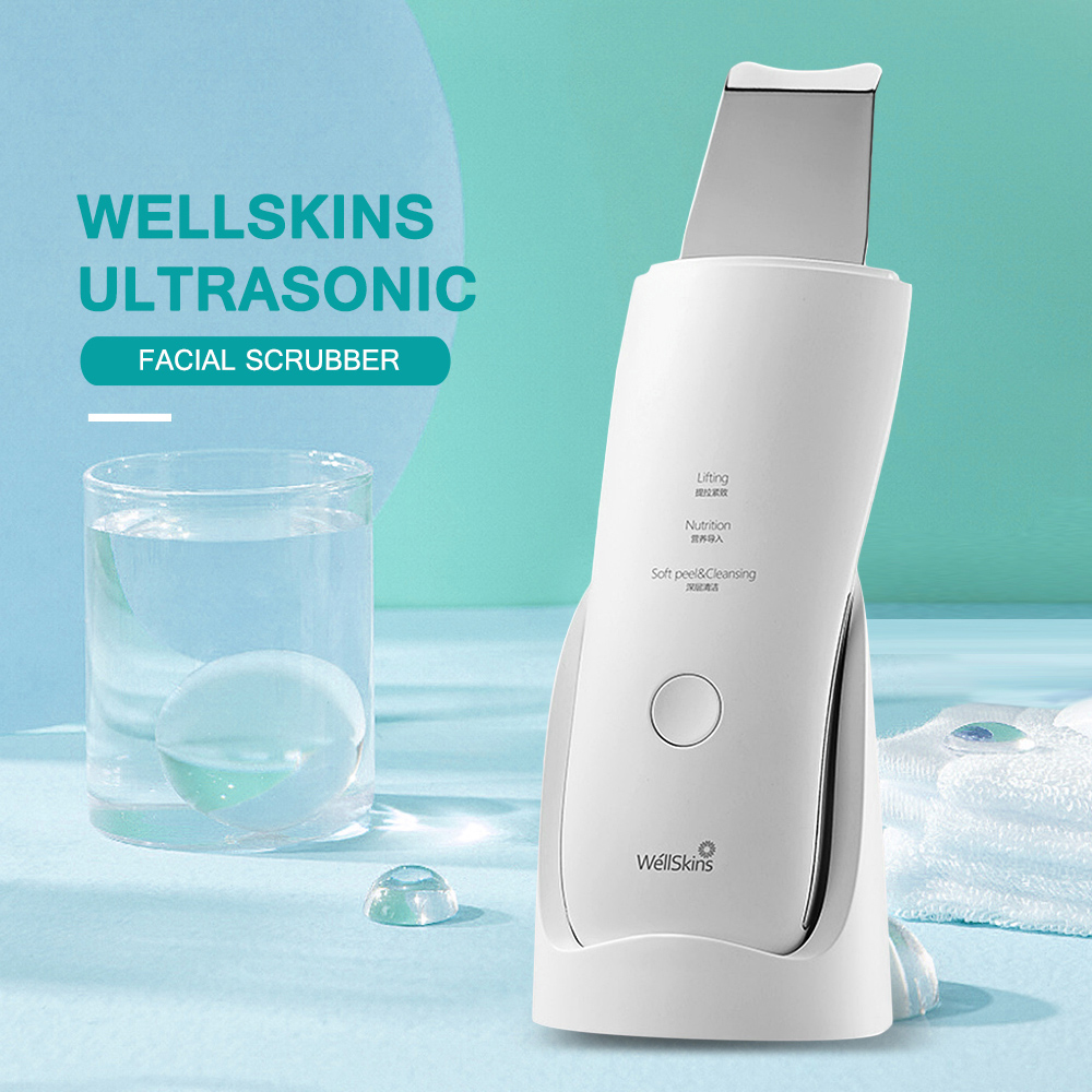 WellSkins WX - CJ101 Ultrasonic Facial Scrubber Skin Cleaner Lifting Deep Face Cleaning