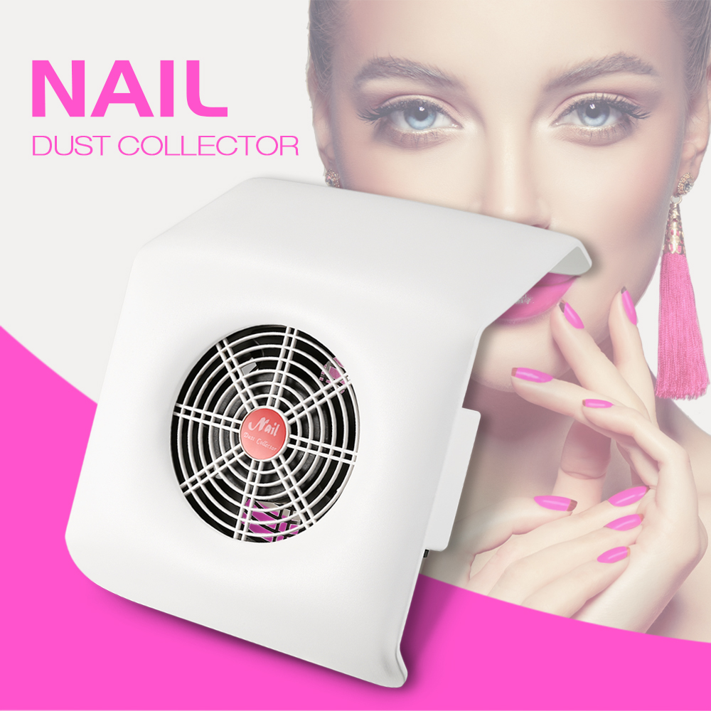 858 - 1 30W Nail Dust Collectoru00a0Vacuum Suction Safe ABS Soft Leather for Manicure / Pedicure